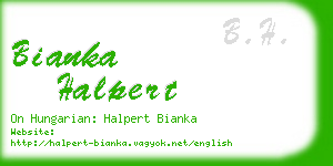 bianka halpert business card